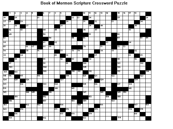 Book of Mormon Crossword